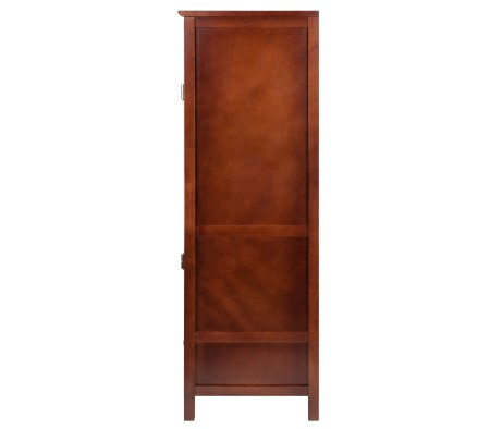 Brooke 3-Section Jelly Cupboard with Single Drawer, 47' High, 17' Wide, Walnut
