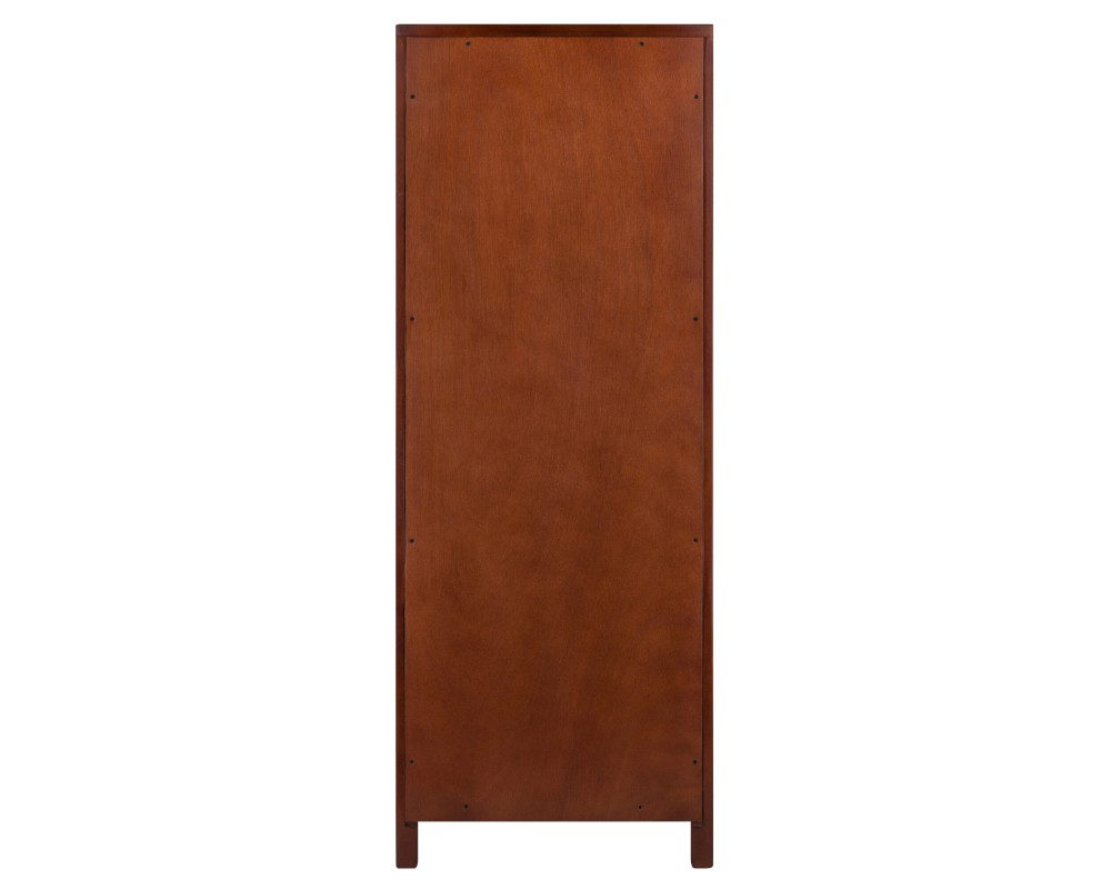 Brooke 3-Section Jelly Cupboard with Single Drawer, 47' High, 17' Wide, Walnut