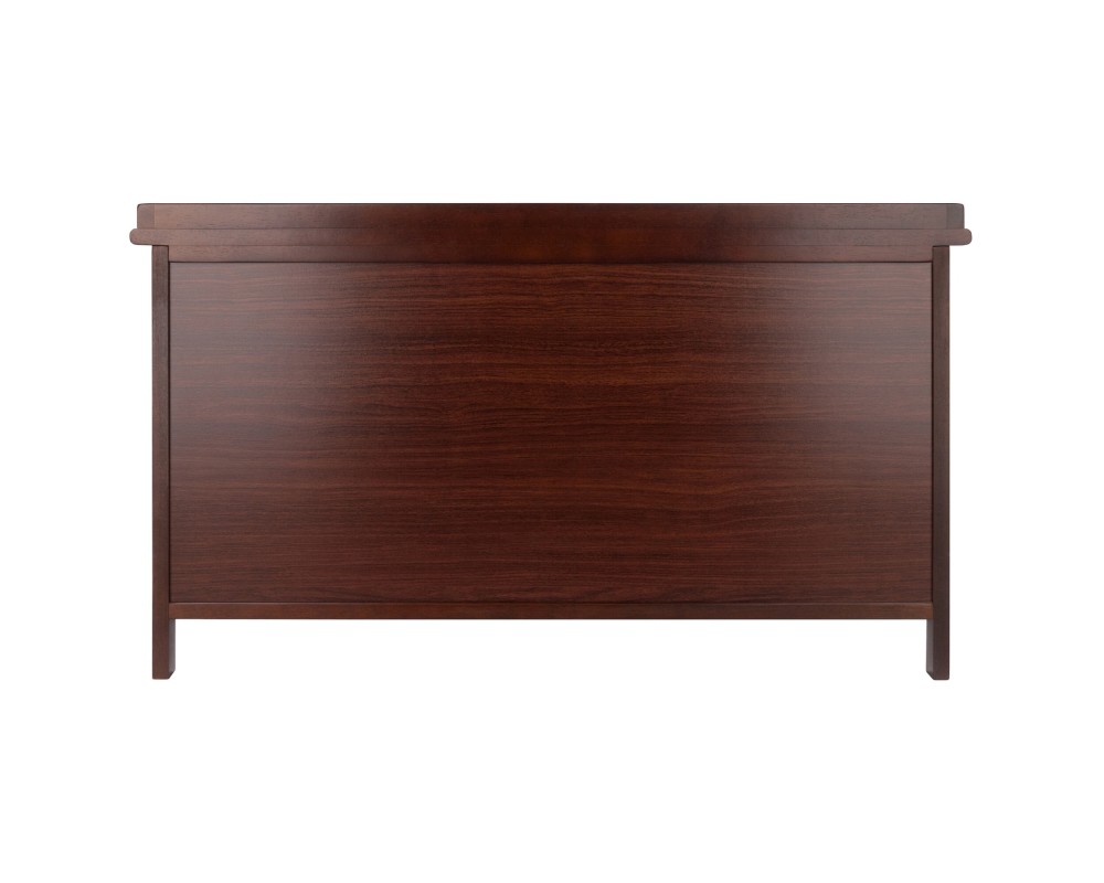 Adriana Storage Bench with 3 Drawers, 3 Woven Rope Baskets, 38 Wide, 22 High, Walnut