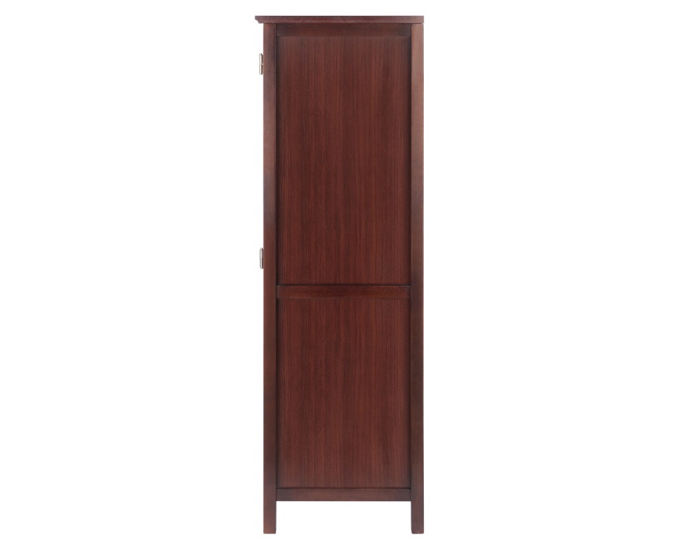 Brooke Jelly Cupboard with Wine Grid, 47' High, 17' Wide, Walnut