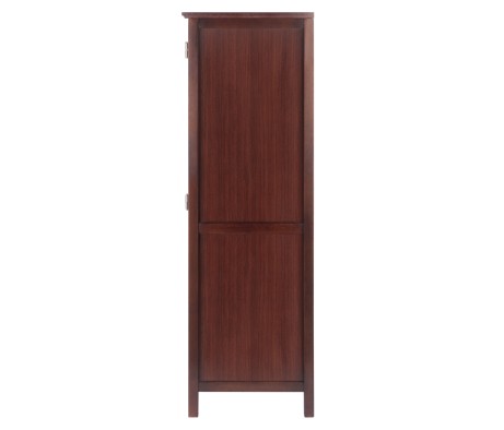 Brooke Jelly Cupboard with Wine Grid, 47' High, 17' Wide, Walnut