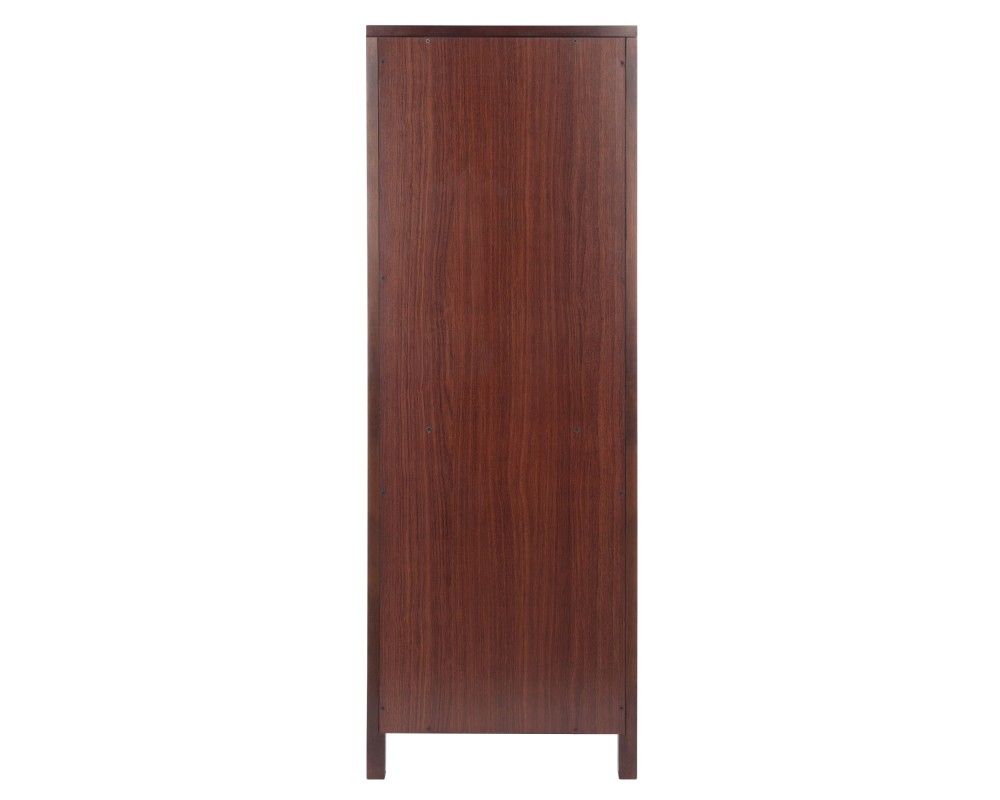Brooke Jelly Cupboard with Wine Grid, 47' High, 17' Wide, Walnut
