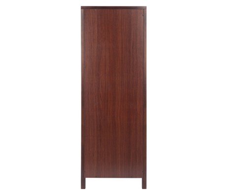 Brooke Jelly Cupboard with Wine Grid, 47' High, 17' Wide, Walnut