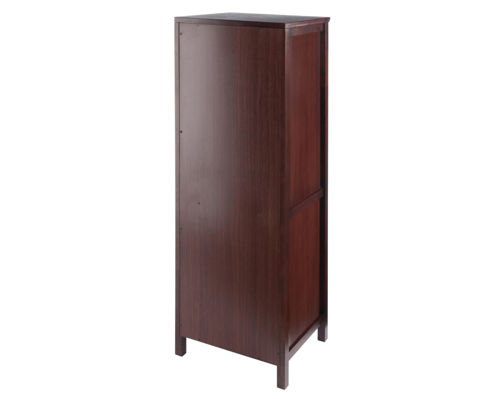 Brooke Jelly Cupboard with Wine Grid, 47' High, 17' Wide, Walnut