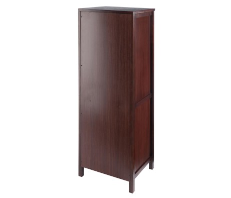 Brooke Jelly Cupboard with Wine Grid, 47' High, 17' Wide, Walnut