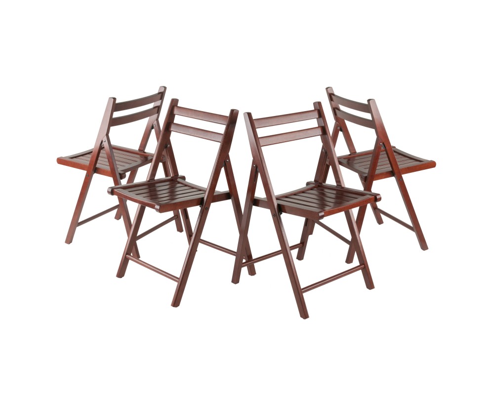 Robin 4-Pc Folding Chair Set, Walnut