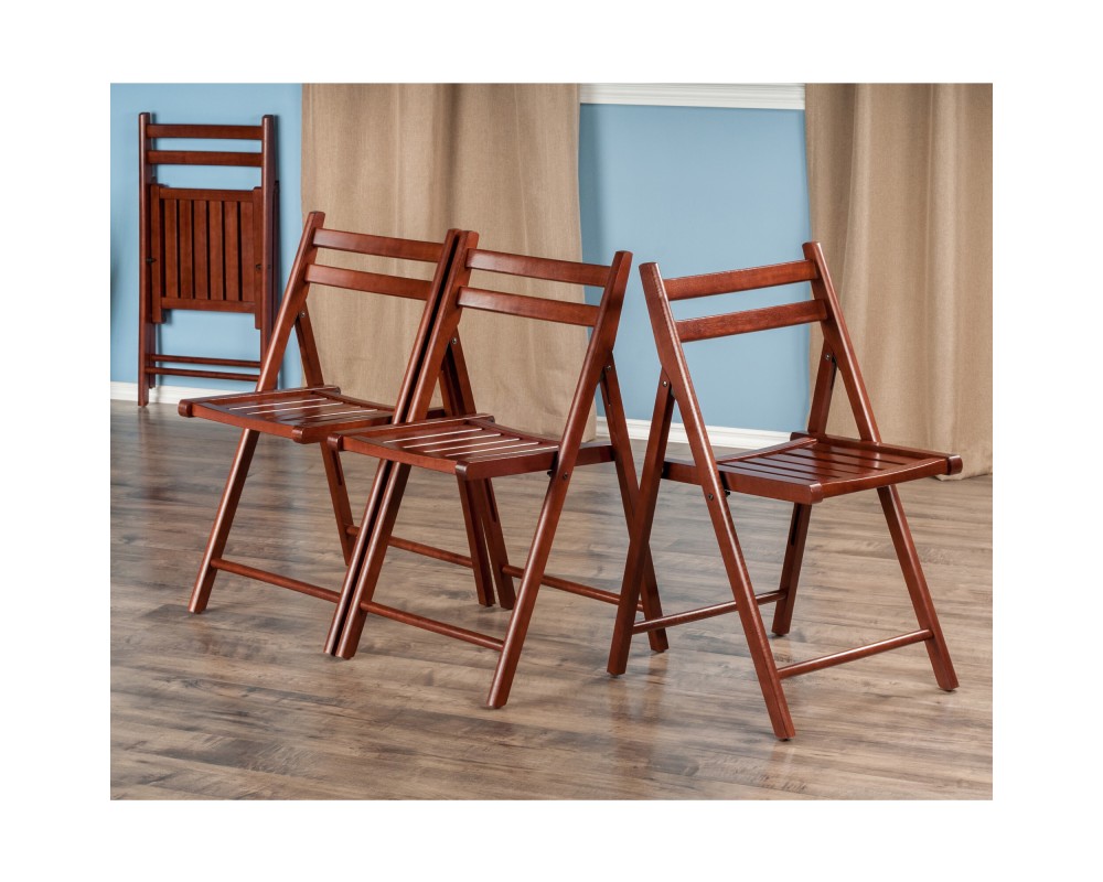 Robin 4-Pc Folding Chair Set, Walnut