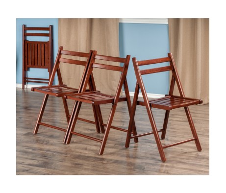Robin 4-Pc Folding Chair Set, Walnut