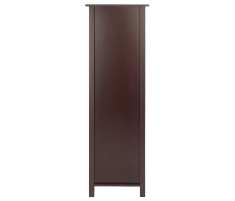 Milan 4-Tier Tall Storage Shelf, 56' High, 16' Wide, Walnut