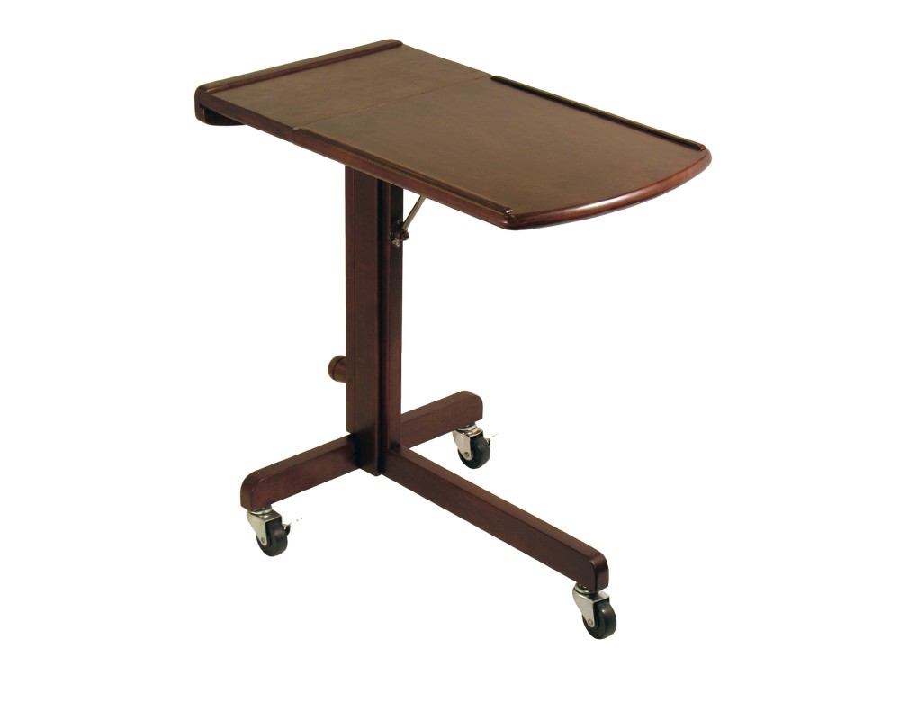 Olson Adjustable Lap Table Cart, Walnut