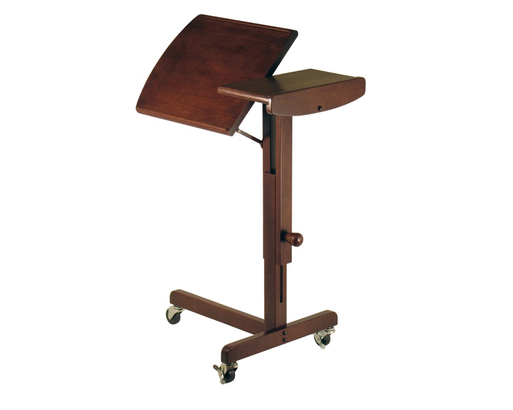 Olson Adjustable Lap Table Cart, Walnut
