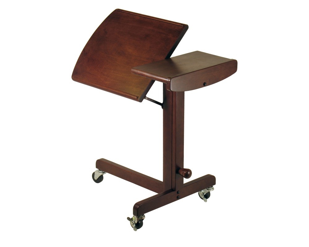 Olson Adjustable Lap Table Cart, Walnut