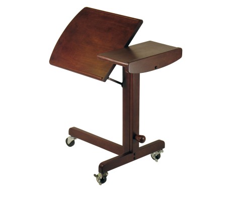 Olson Adjustable Lap Table Cart, Walnut