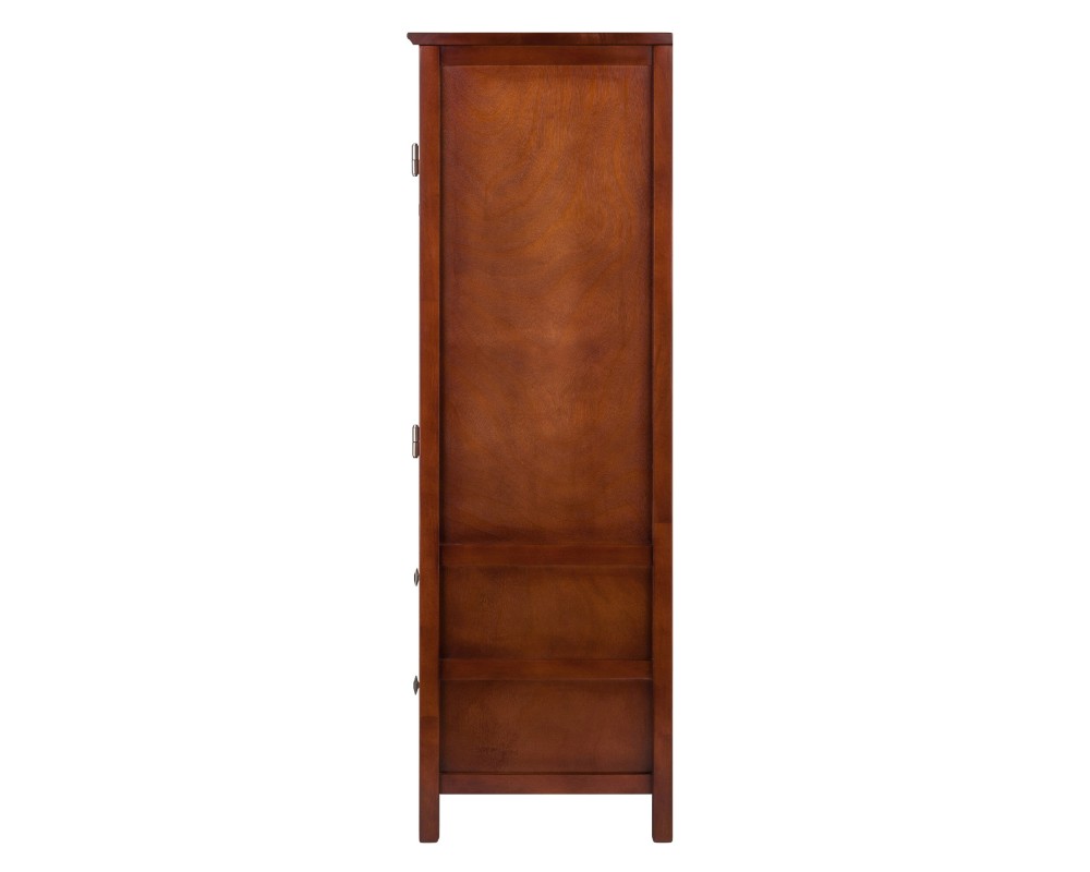Brooke 2-Section Jelly Cupboard with Double Drawer, 47' High, 17' Wide, Walnut