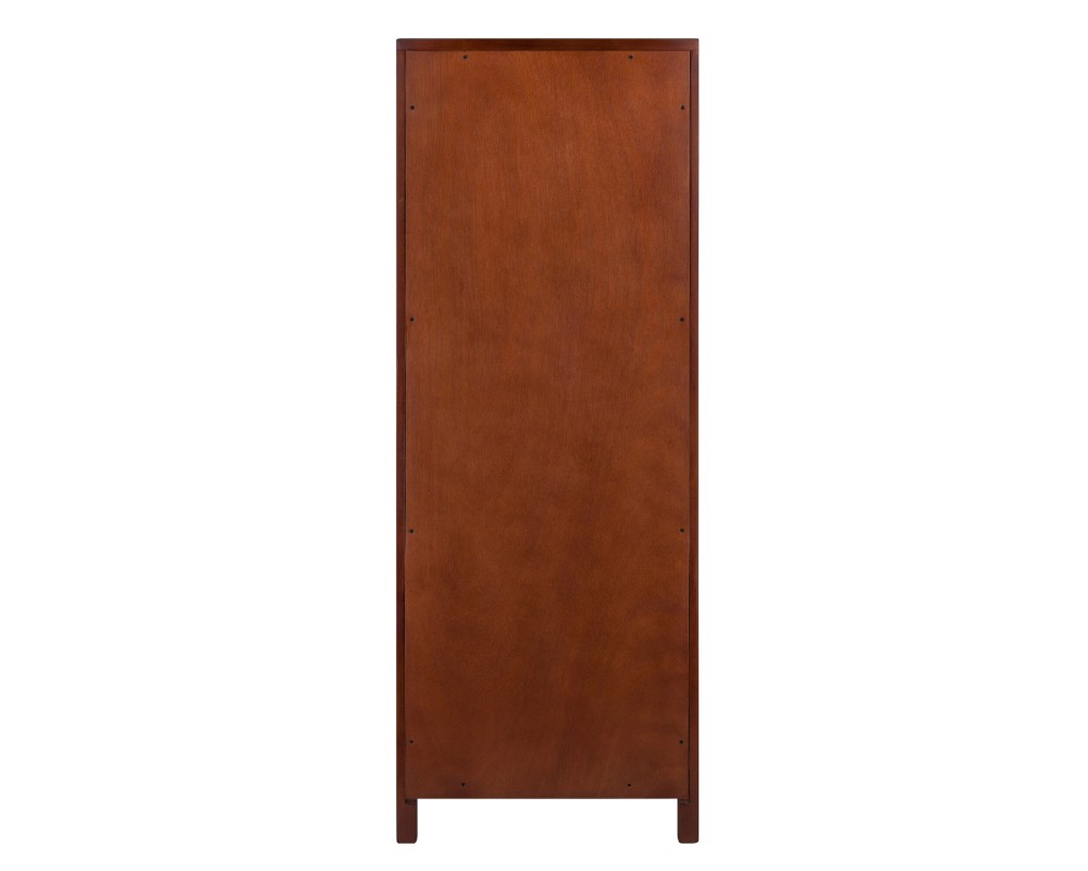 Brooke 2-Section Jelly Cupboard with Double Drawer, 47' High, 17' Wide, Walnut