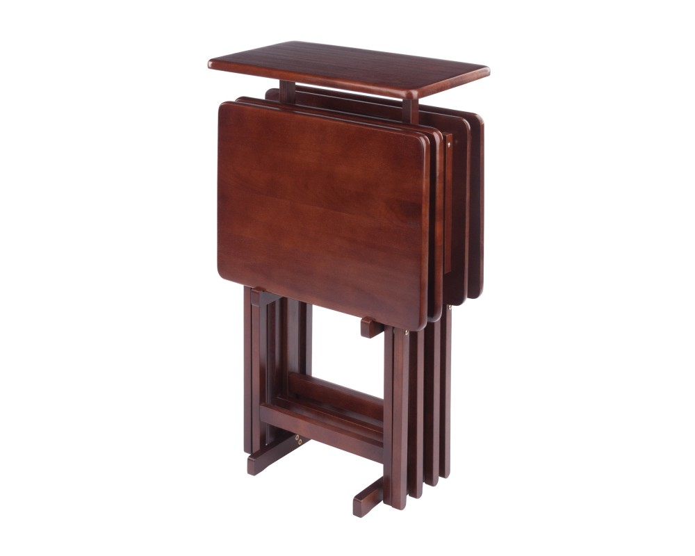 Riley 5-Pc Snack Table Set, Walnut