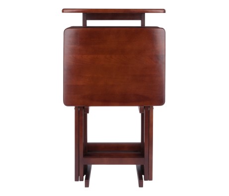 Riley 5-Pc Snack Table Set, Walnut