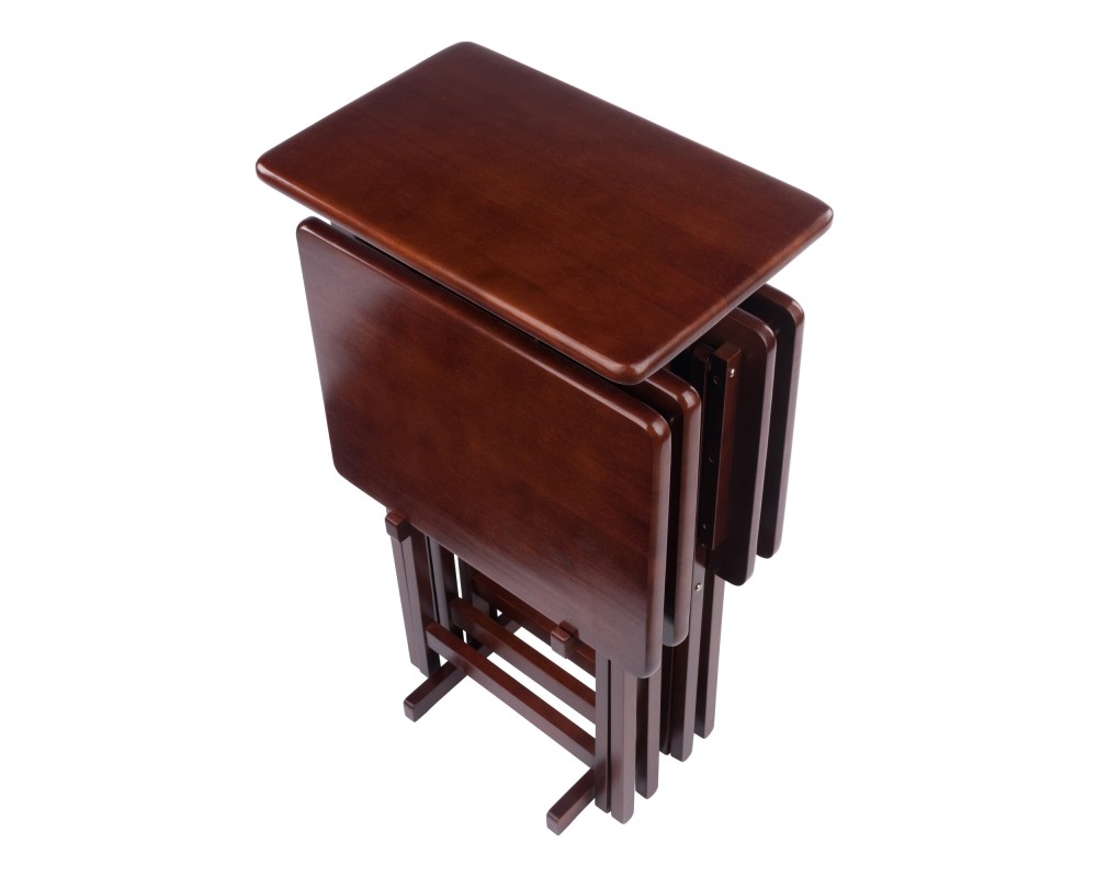 Riley 5-Pc Snack Table Set, Walnut