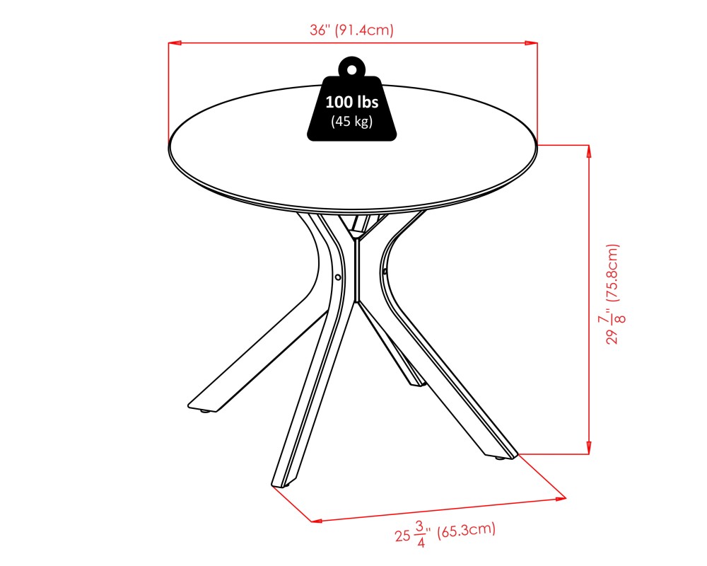 Lexa Dining Table with Splayed Legs, Walnut Finish with 4 Pauline Dining Chairs