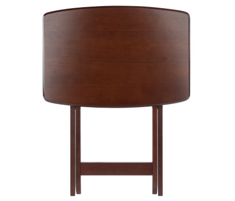 5-Pc Snack Table Set, Oversized, 25' Tall, 23' Wide, Walnut