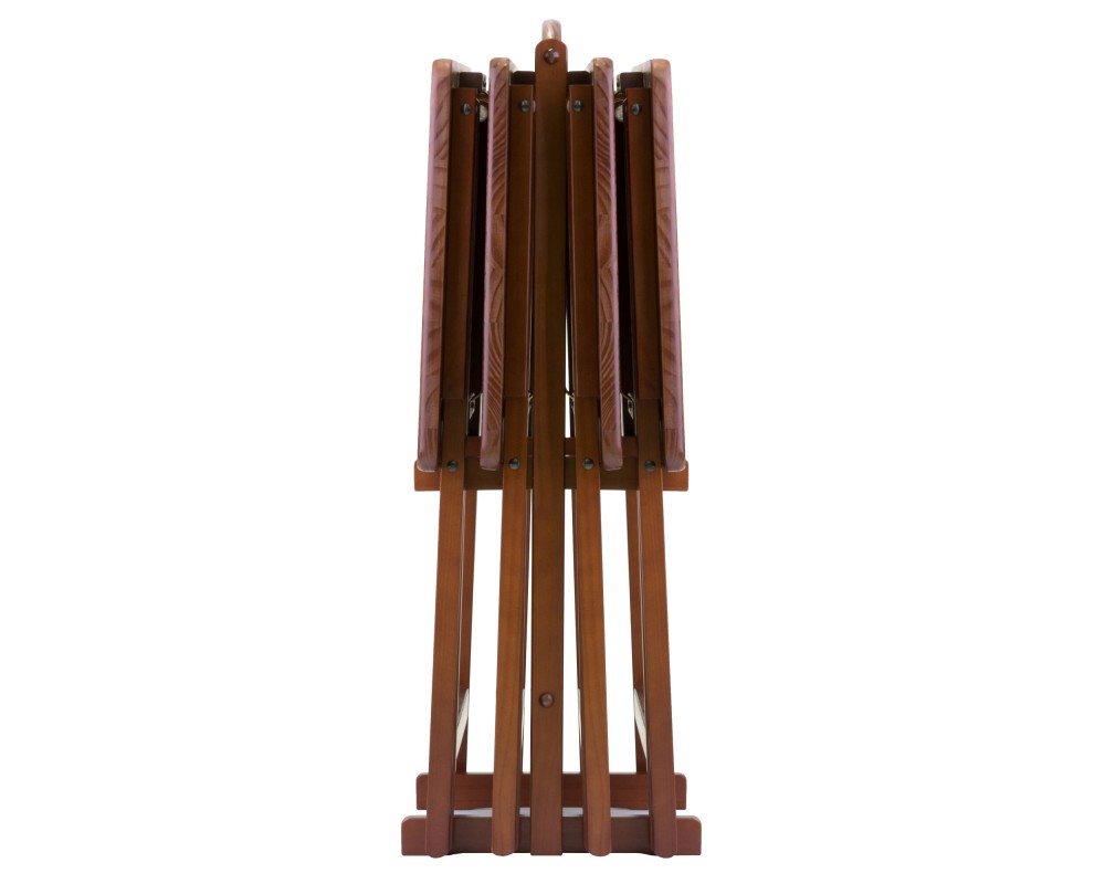 Alex 5-Pc Snack Table Set, Walnut