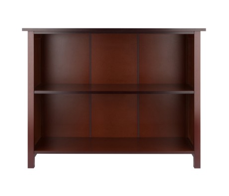 Milan 2-Tier Wide Storage Shelf, 39' Wide, 30' High, Walnut