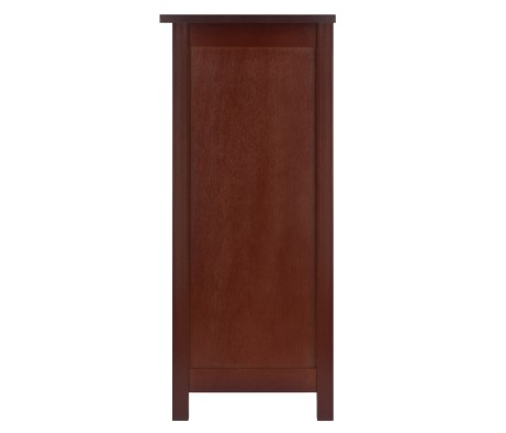 Milan 2-Tier Wide Storage Shelf, 39' Wide, 30' High, Walnut