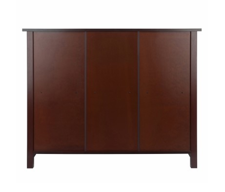 Milan 2-Tier Wide Storage Shelf, 39' Wide, 30' High, Walnut