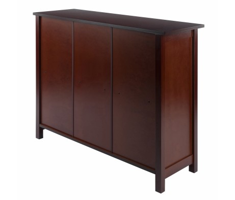 Milan 2-Tier Wide Storage Shelf, 39' Wide, 30' High, Walnut