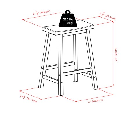 Orlando 5-Pc High Dining Table with 4 Saddle Seat Counter Stools, Walnut