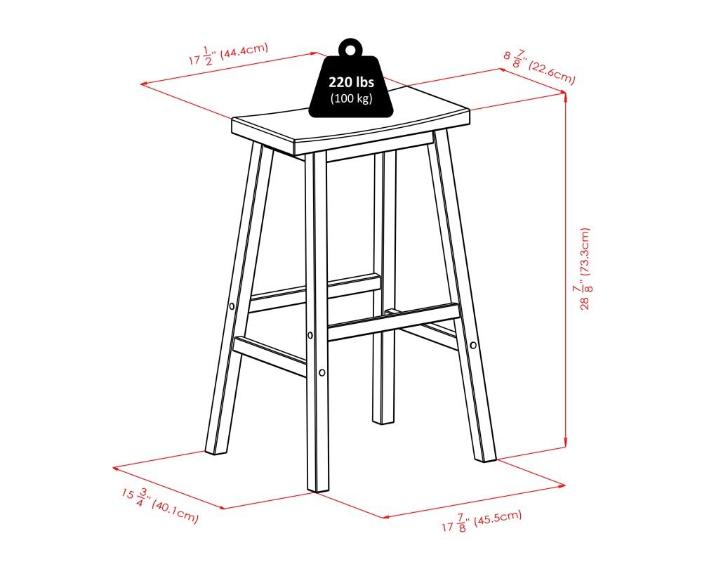Parkland 5-Pc High Dining Table with 4 Saddle Seat Bar Stools, Walnut