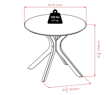Lexa Dining Table with Splayed Legs, Walnut Finish with 4 Hamilton Dining Chairs