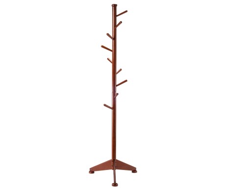 Lily 9-Hook Coat Rack, 70' High, Walnut