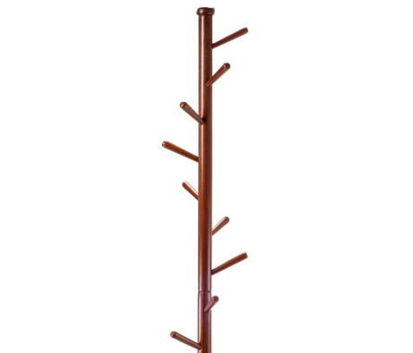 Lily 9-Hook Coat Rack, 70' High, Walnut