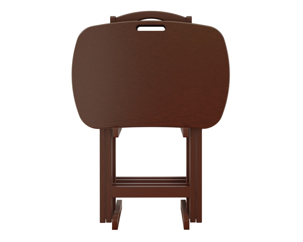 Lucca 5-Pc Snack Table Set, Walnut