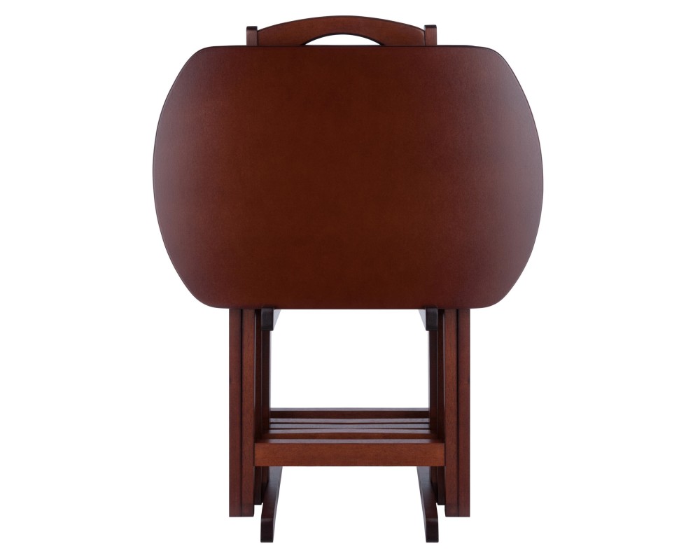 Corbett 5-Pc Oversized Snack Table Set, Walnut