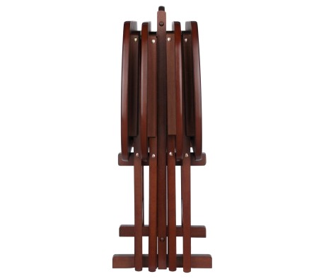 Corbett 5-Pc Oversized Snack Table Set, Walnut