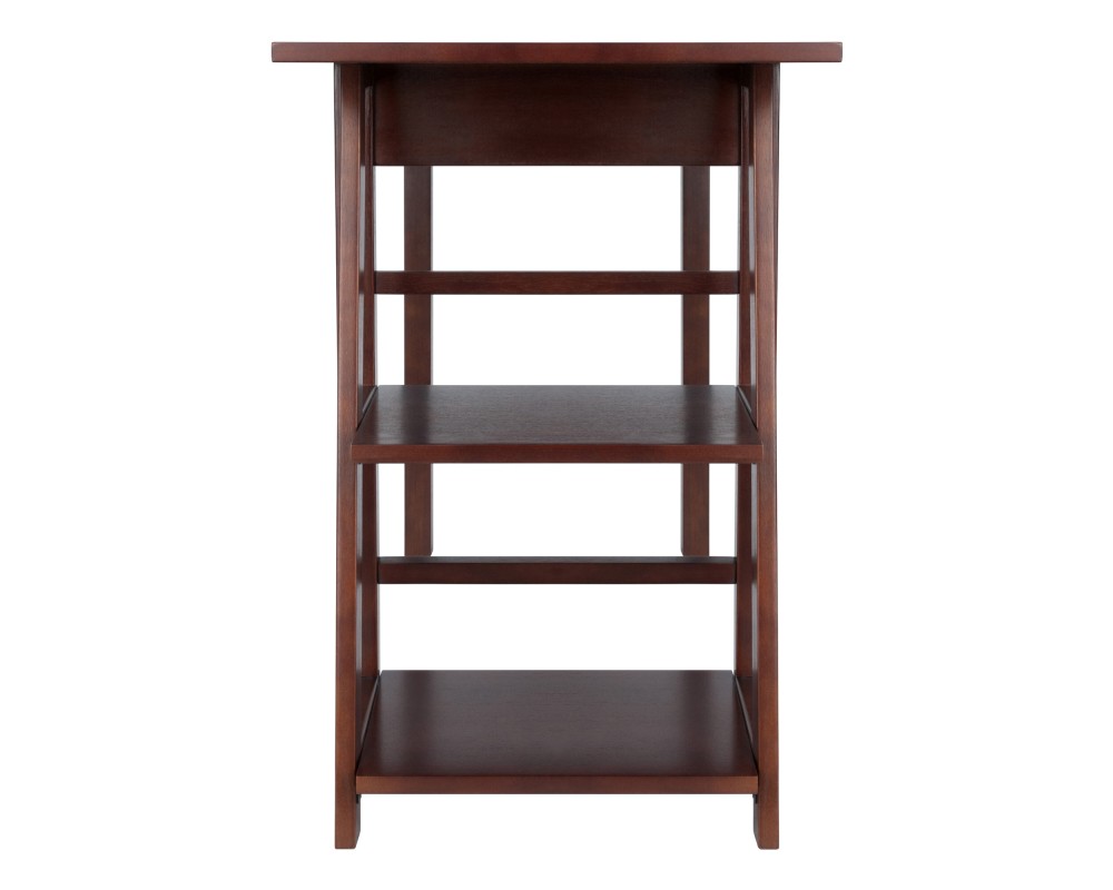 Aldric Writing Desk, Side Shelf, Walnut