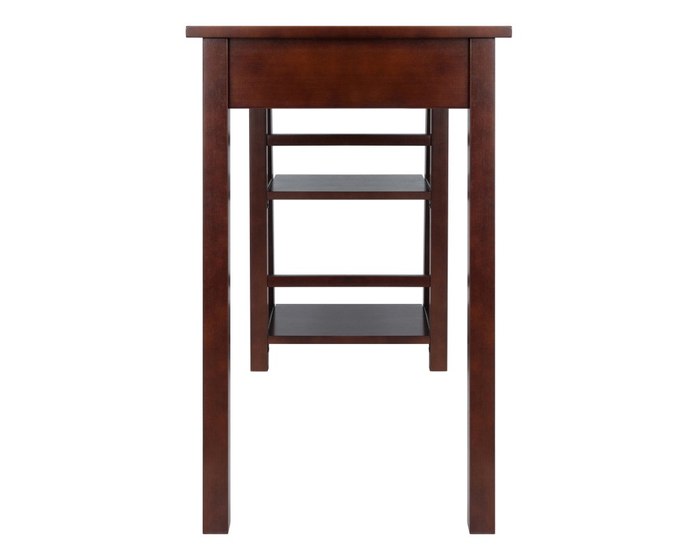 Aldric Writing Desk, Side Shelf, Walnut