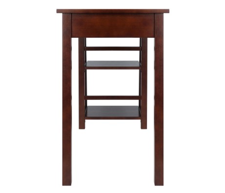 Aldric Writing Desk, Side Shelf, Walnut