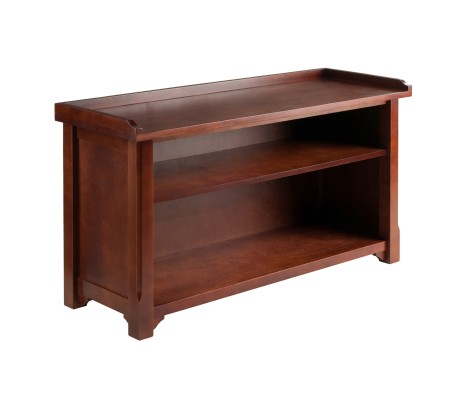 Milan 2-Shelf Storage Bench, 40' Wide, Walnut