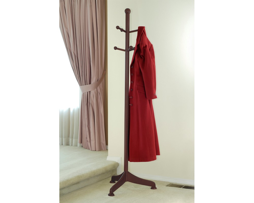 Philip Coat Tree, 6 Pegs, Walnut
