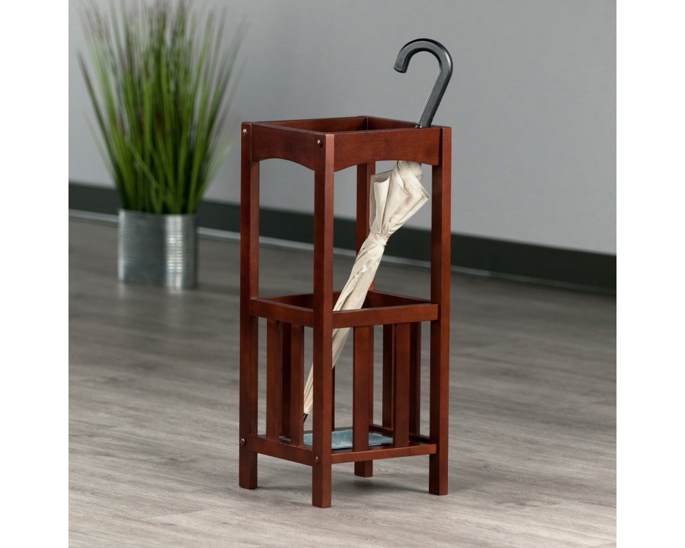Rex Umbrella Stand, 11' Wide, Walnut