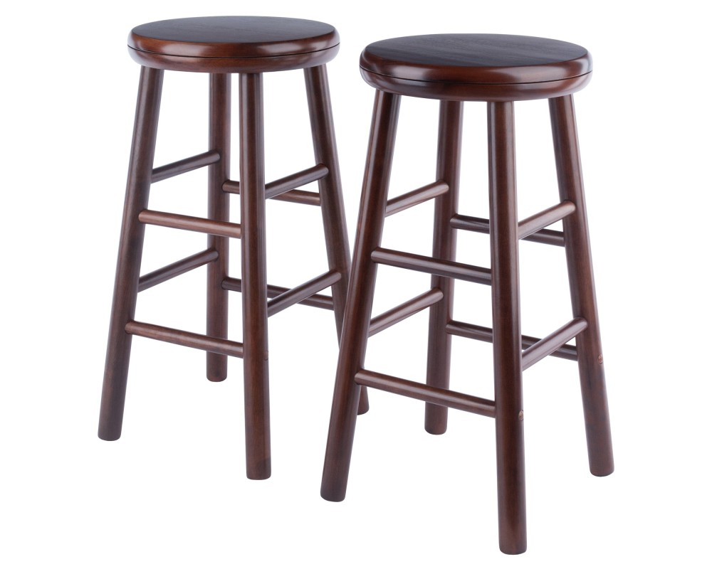 Shelby 2-Pc Swivel Seat Counter Stool, Walnut