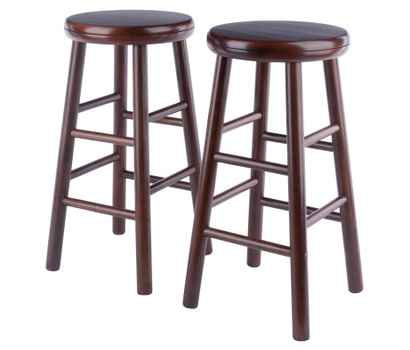 Shelby 2-Pc Swivel Seat Counter Stool, Walnut