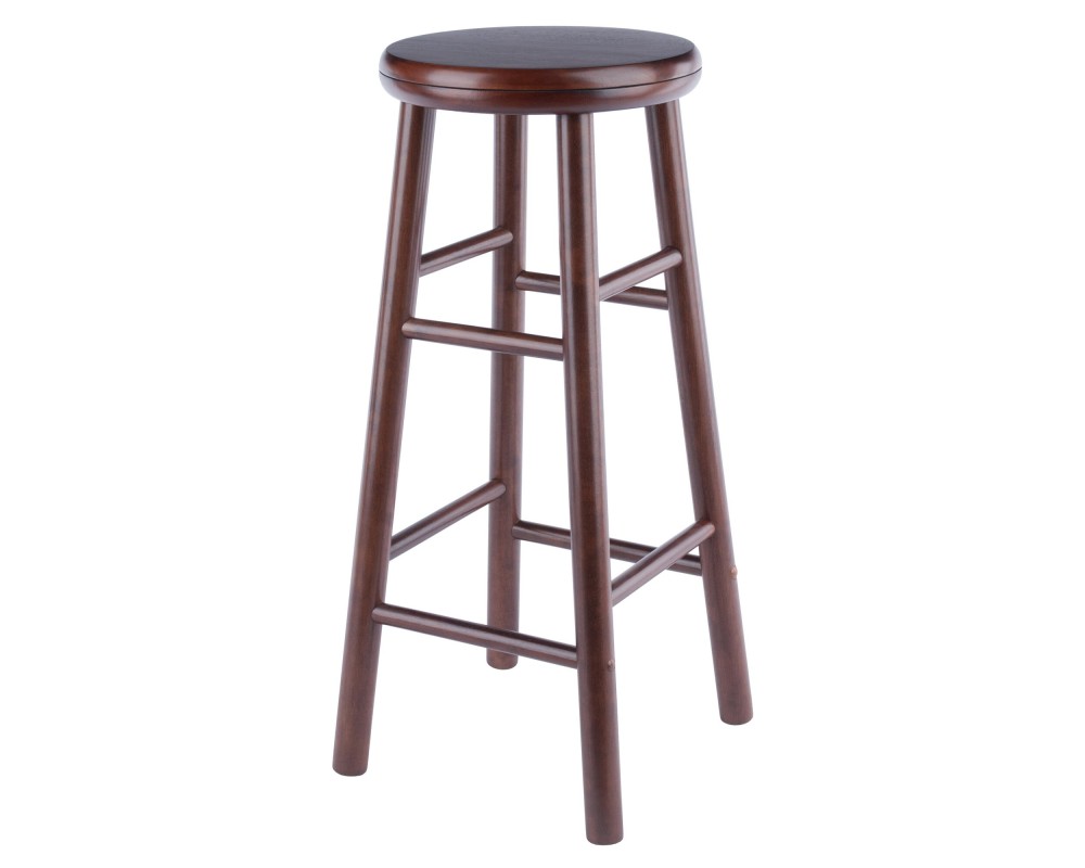 Shelby 2-Pc Swivel Seat Bar Stool, Walnut