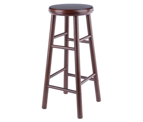 Shelby 2-Pc Swivel Seat Bar Stool, Walnut