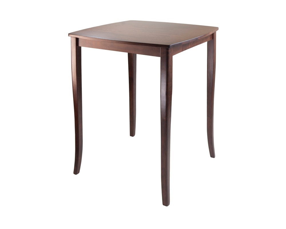 Inglewood High Dining Table, 39' High, 34' Wide, Walnut
