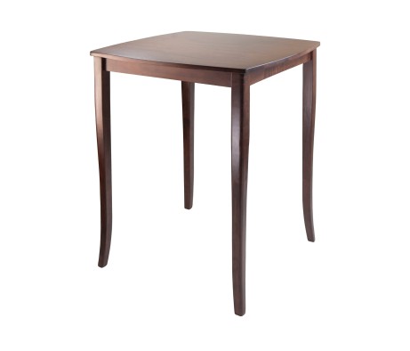 Inglewood High Dining Table, 39' High, 34' Wide, Walnut