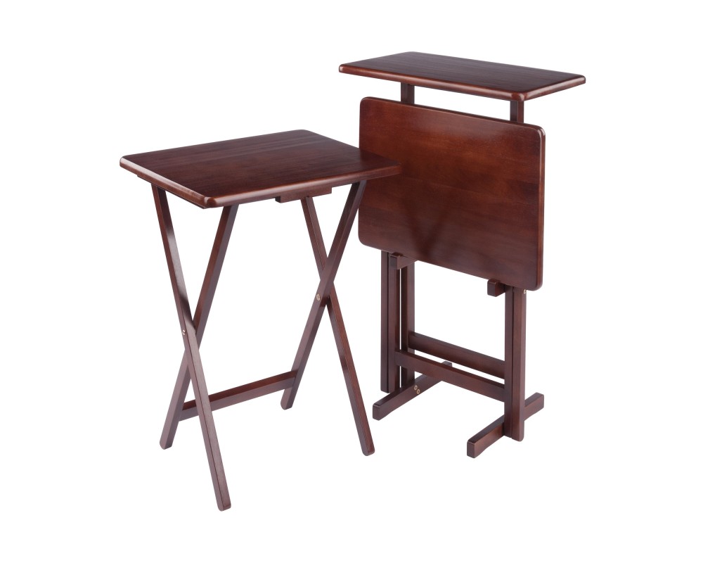 Riley 3-Pc Snack Table Set, Walnut